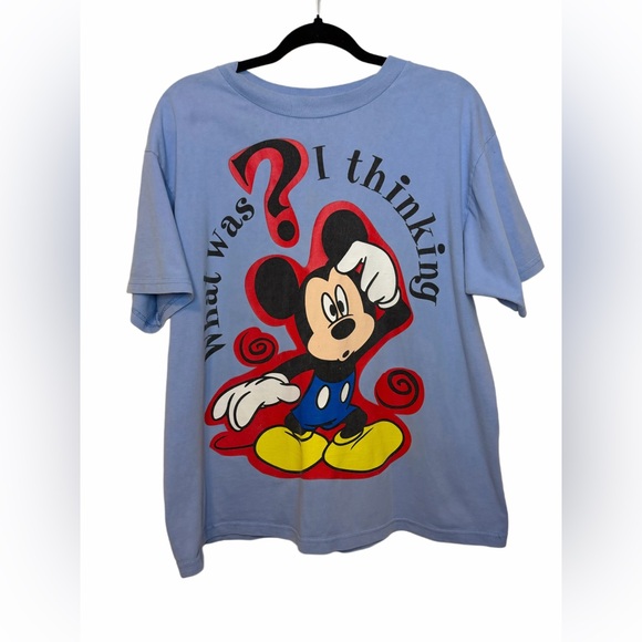 Disney Tops - 💙 Vintage Mickey Unlimited “What Was I Thinking?” Tee – Size 1X